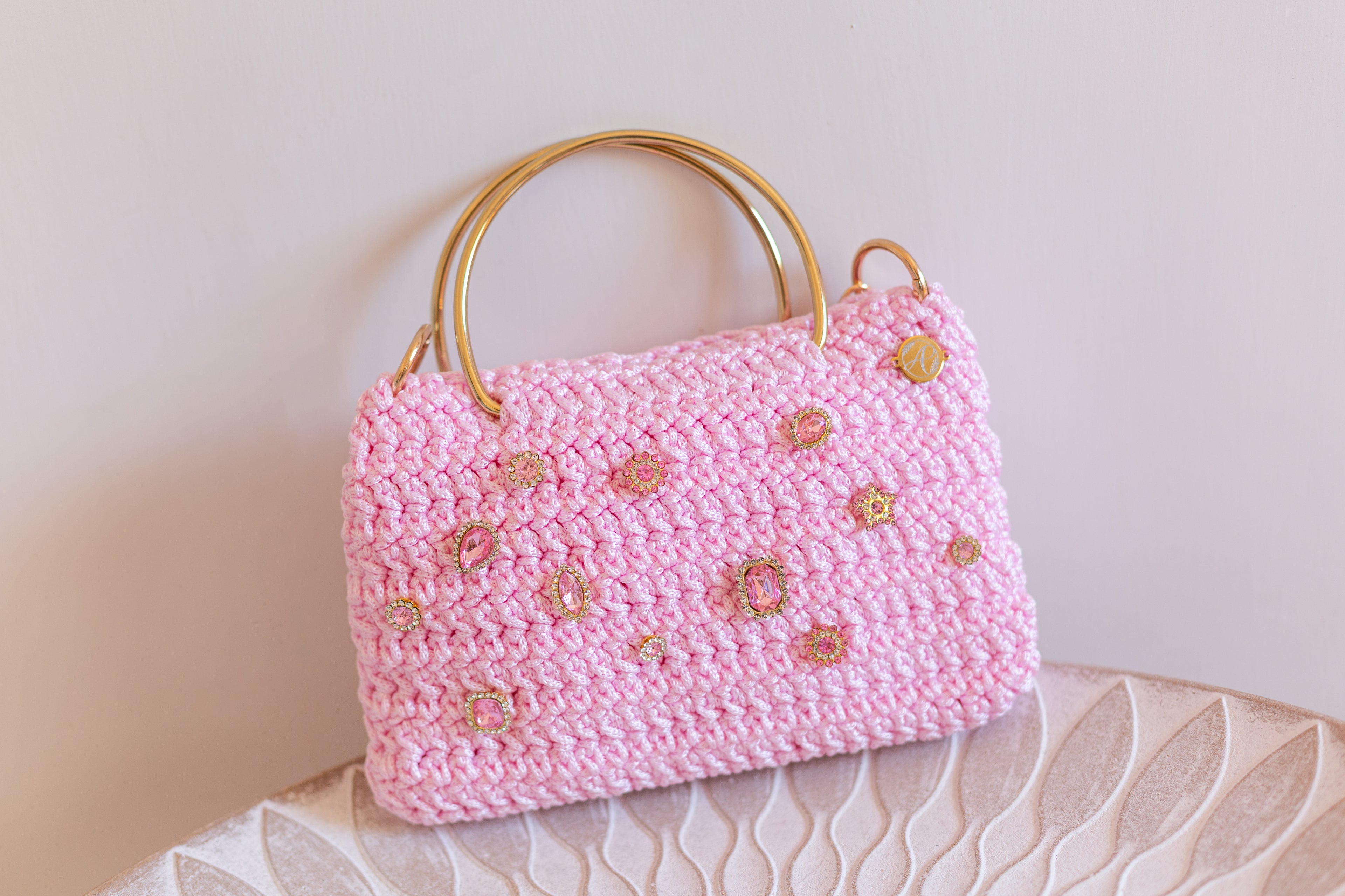 BOLSO ROSA BRILLOS