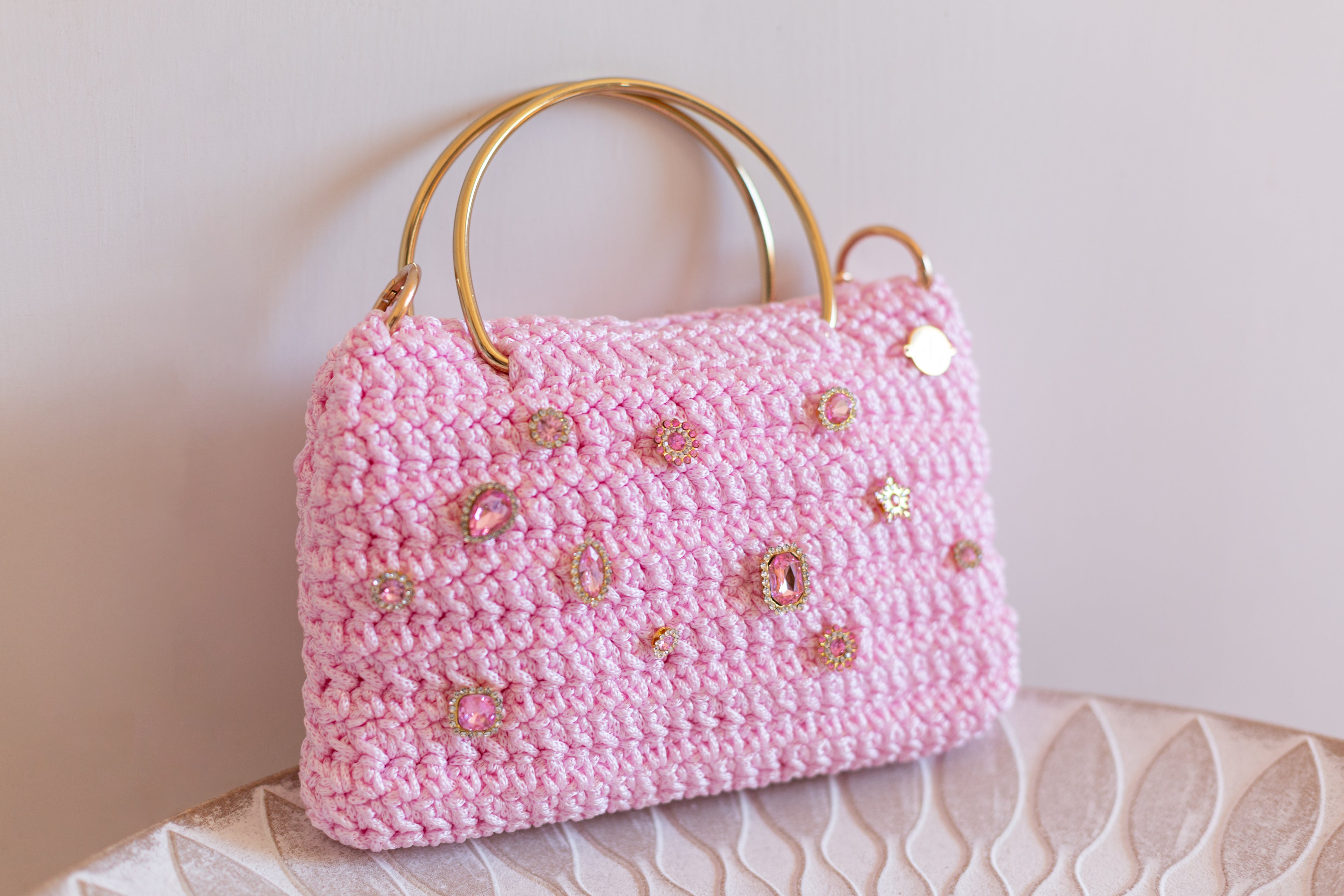 BOLSO ROSA BRILLOS