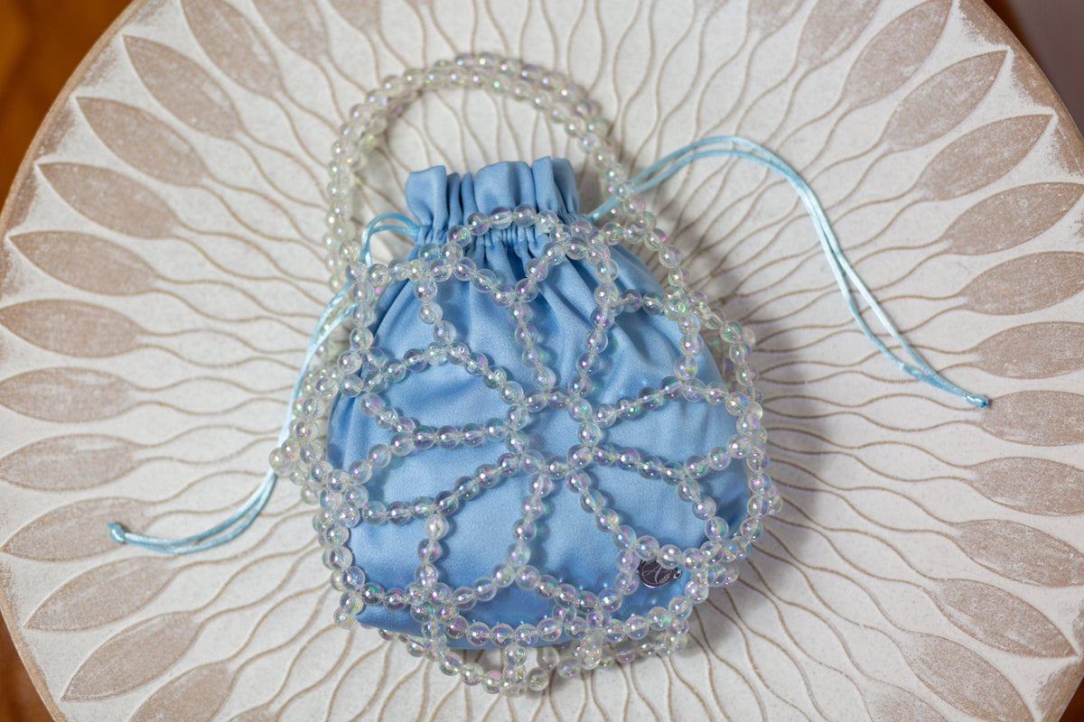 BOLSO FLOR AZUL